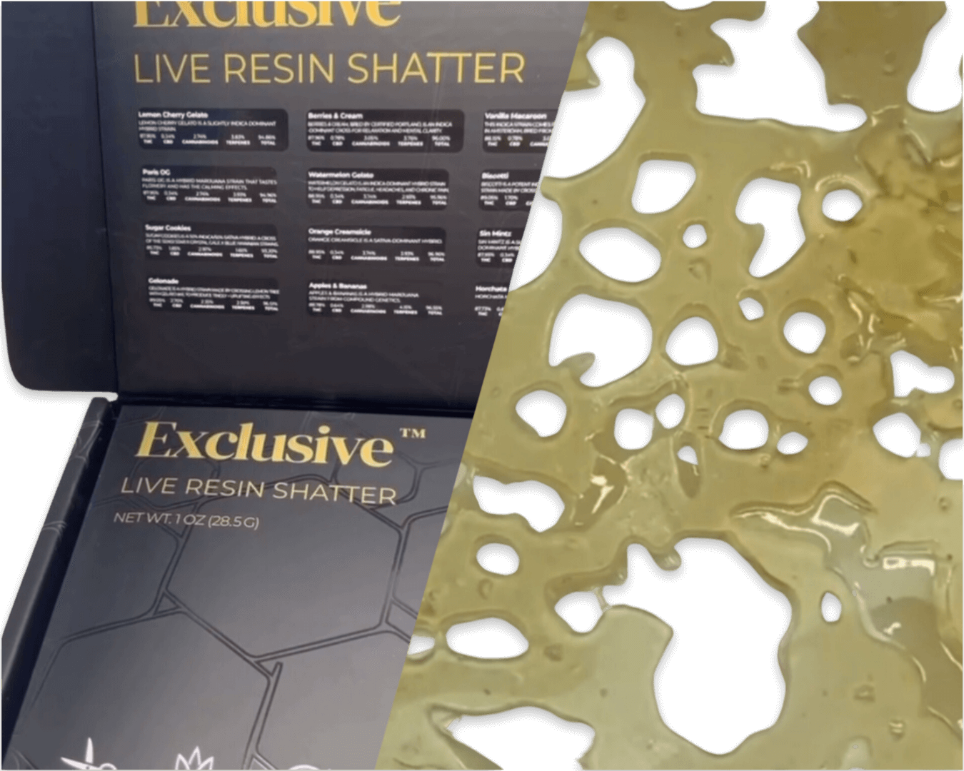 EXCLUSIVE: Live Resin Shatter Oz Slabs